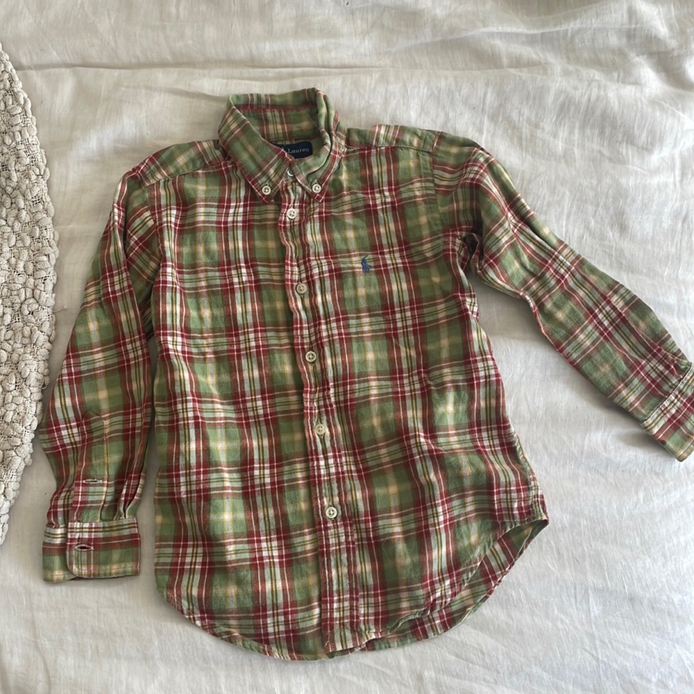 Ralph Lauren plaid button down shirt